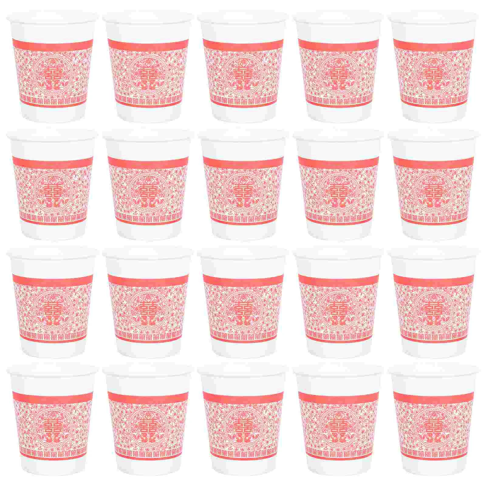 

Cups Paper Wedding Party Disposable Tea Chinese Coffee Cup Hot Drinking Beverage Serving Red Mug Birthday Holder Water Tableware