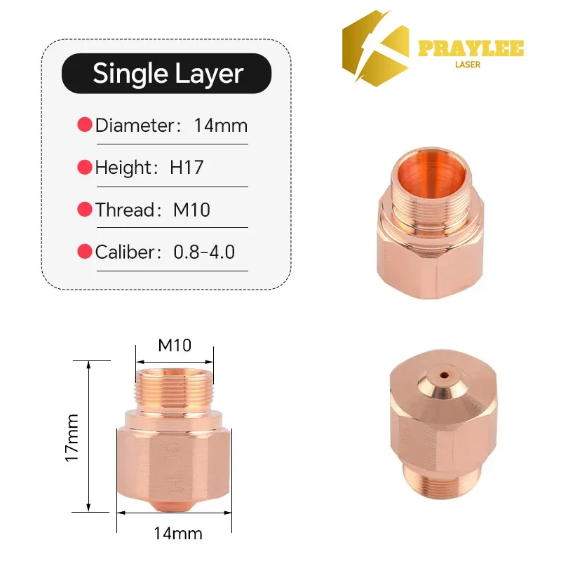 

Лазерные насадки Praylee серии NK/HK, однослойный/двухслойный калибр 0,8-4,0 мм для режущей головки волокна HK15 3-01912