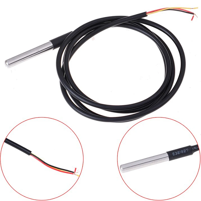 

1pcs 1m DS18B20 waterproof digital humidity temperature sensor thermal probe