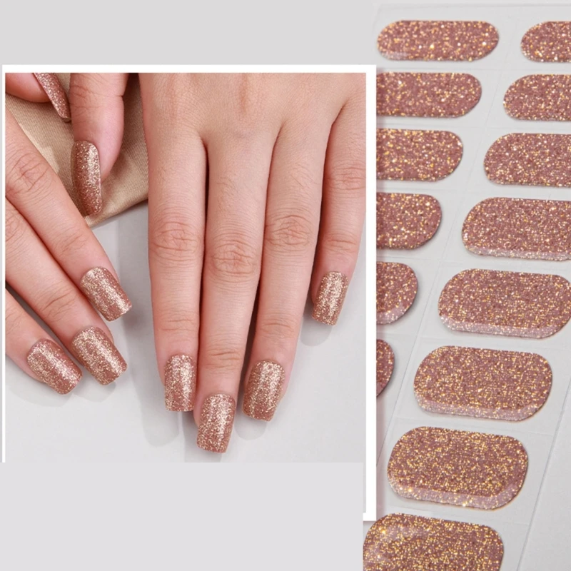 Q1QD Набор наклеек Гелевые обертывания Требуется УФ/светодиодная лампа Полоски