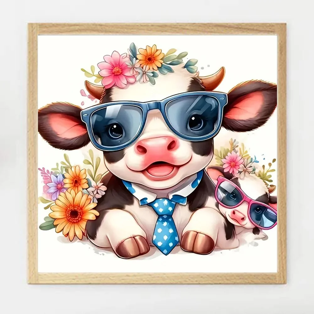 Алмазная Картина Животное Большой Рубинт Круглый Полный Охват Вышивка Крестиком