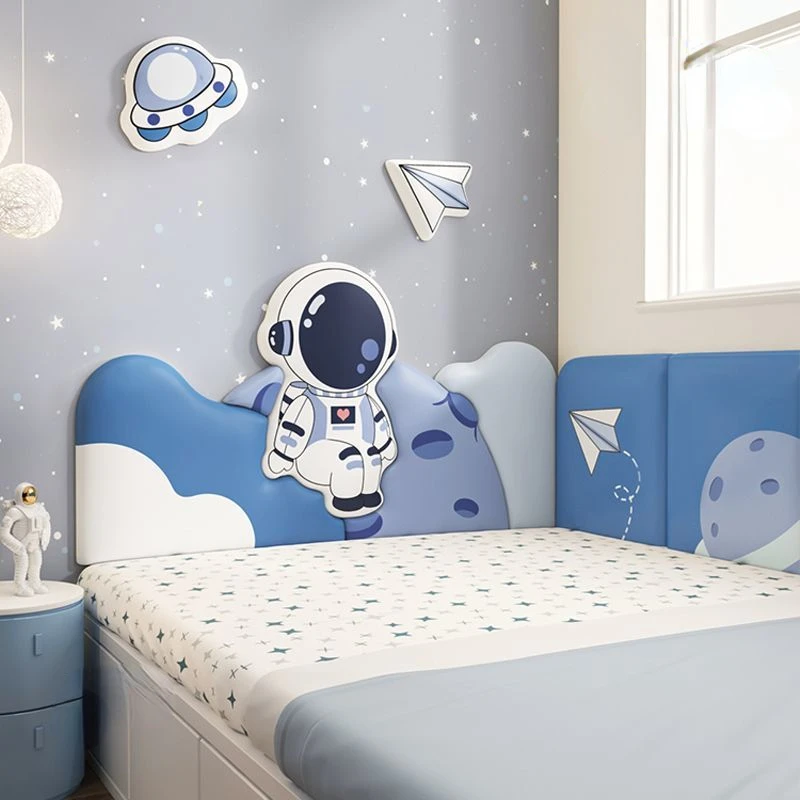 

Cartoon Astronaut Kids Room Decor Bed Headboard Bedroom Furniture Head Board Tete De Lit Wood Wall Panels Cabecero Cama