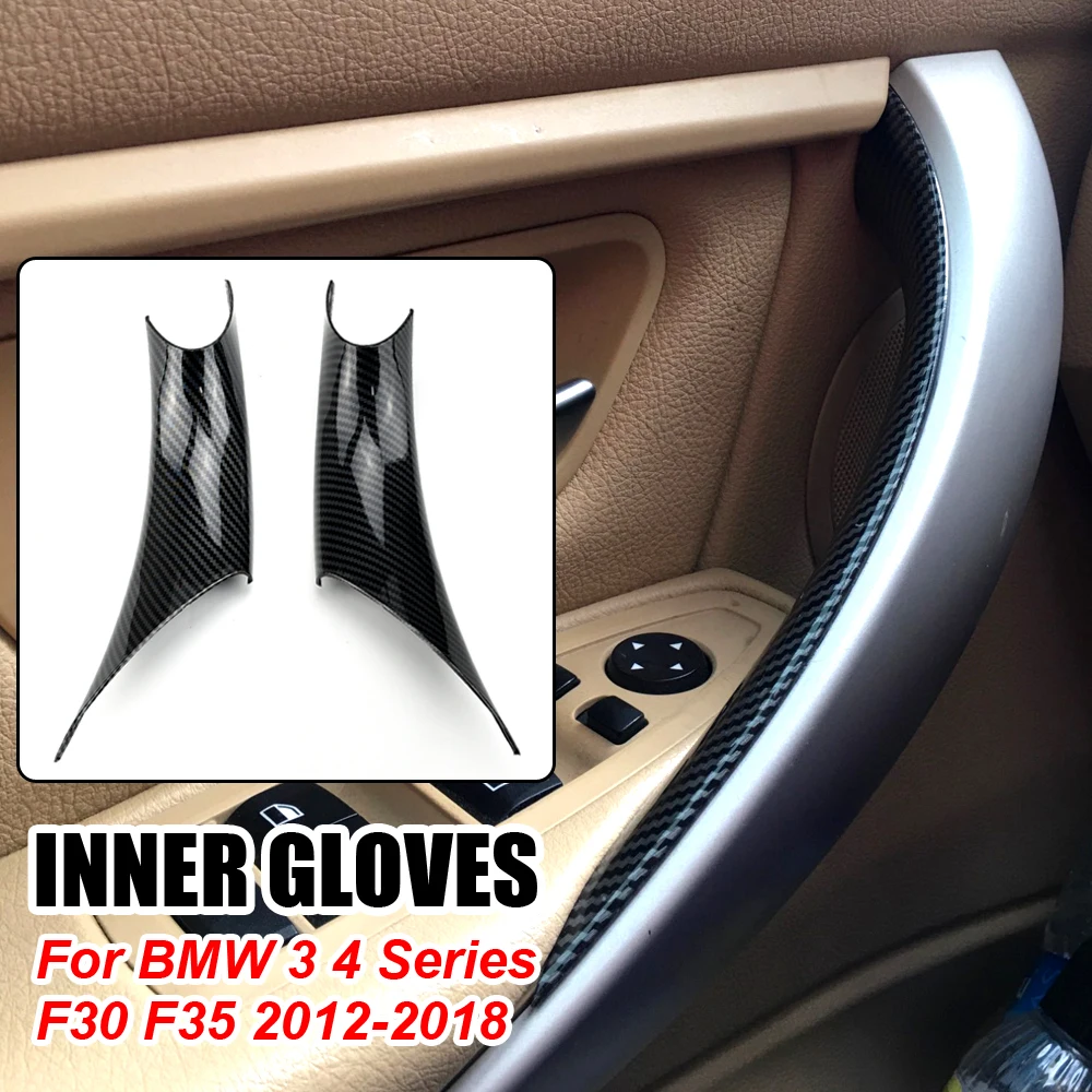 

2pcs ABS Interior Door Handle Pull Protective Cover For BMW 3 4 Series F30 F35 2012 2013 2014 2015 2016 2017 2018