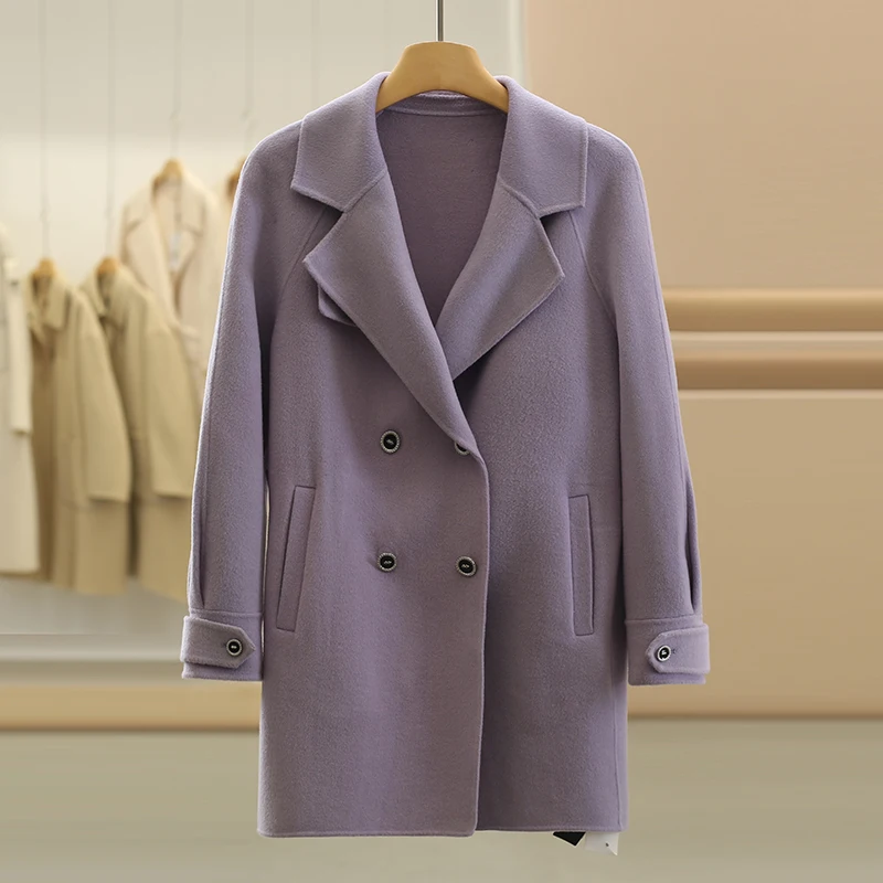 Цена по счетчику 599 [Подтяжка] 00 Элегантный двубортный флисовый свободный