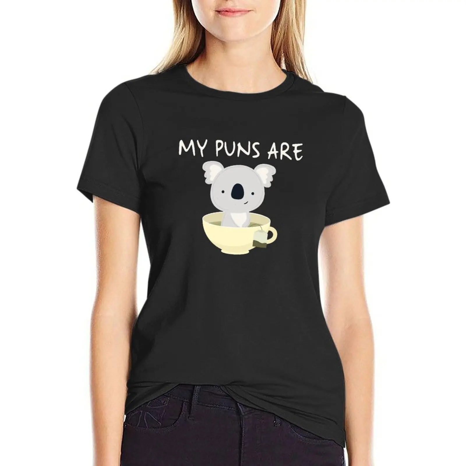Футболка My Puns Are Koala Tea Design летние топы женская одежда летний топ футболки для