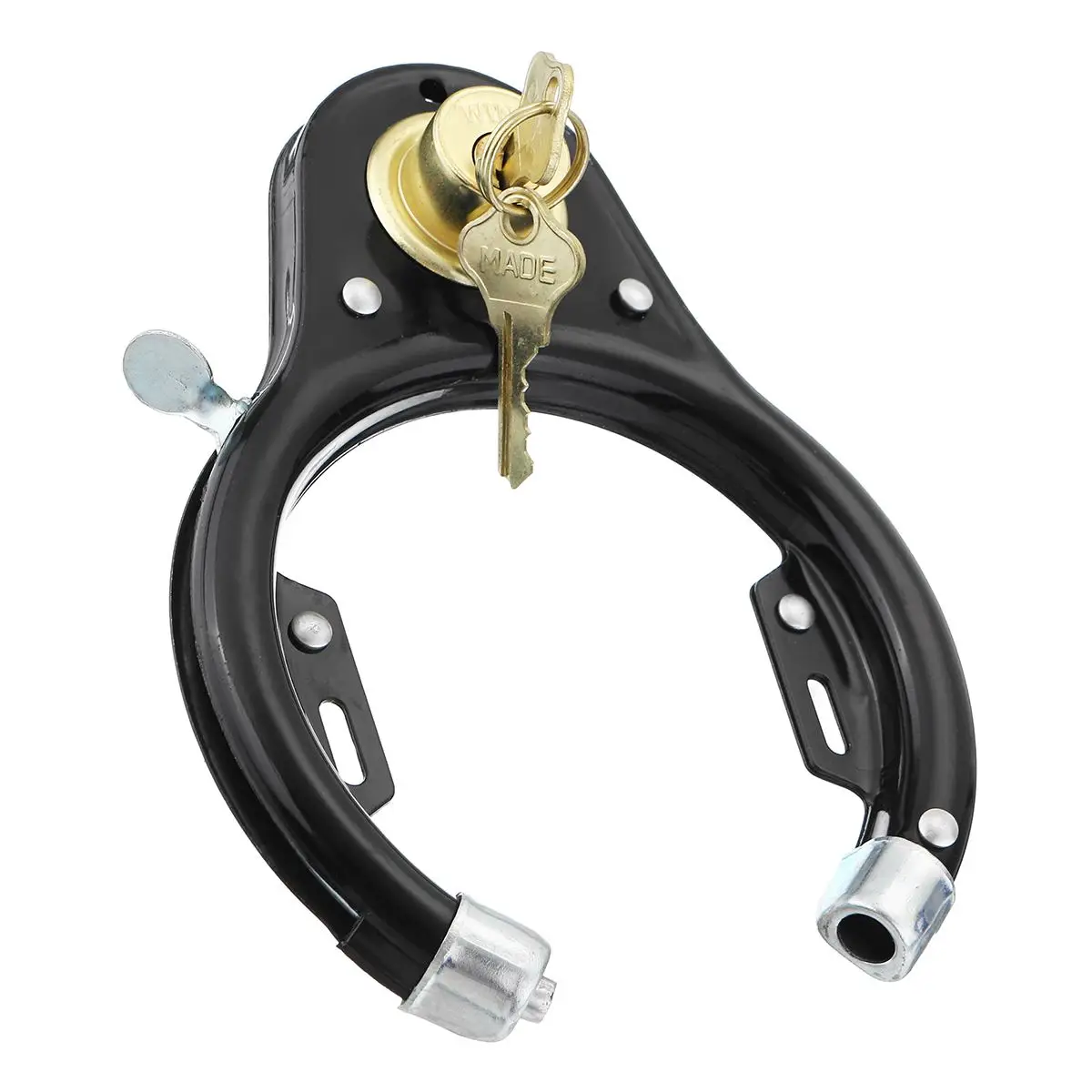 

Vintage Horseshoe Bicycle Lock Pad Bike Cycling Wheel Tire Scooter Motorbike Security Locks Riding with Key Bicycle Accessories