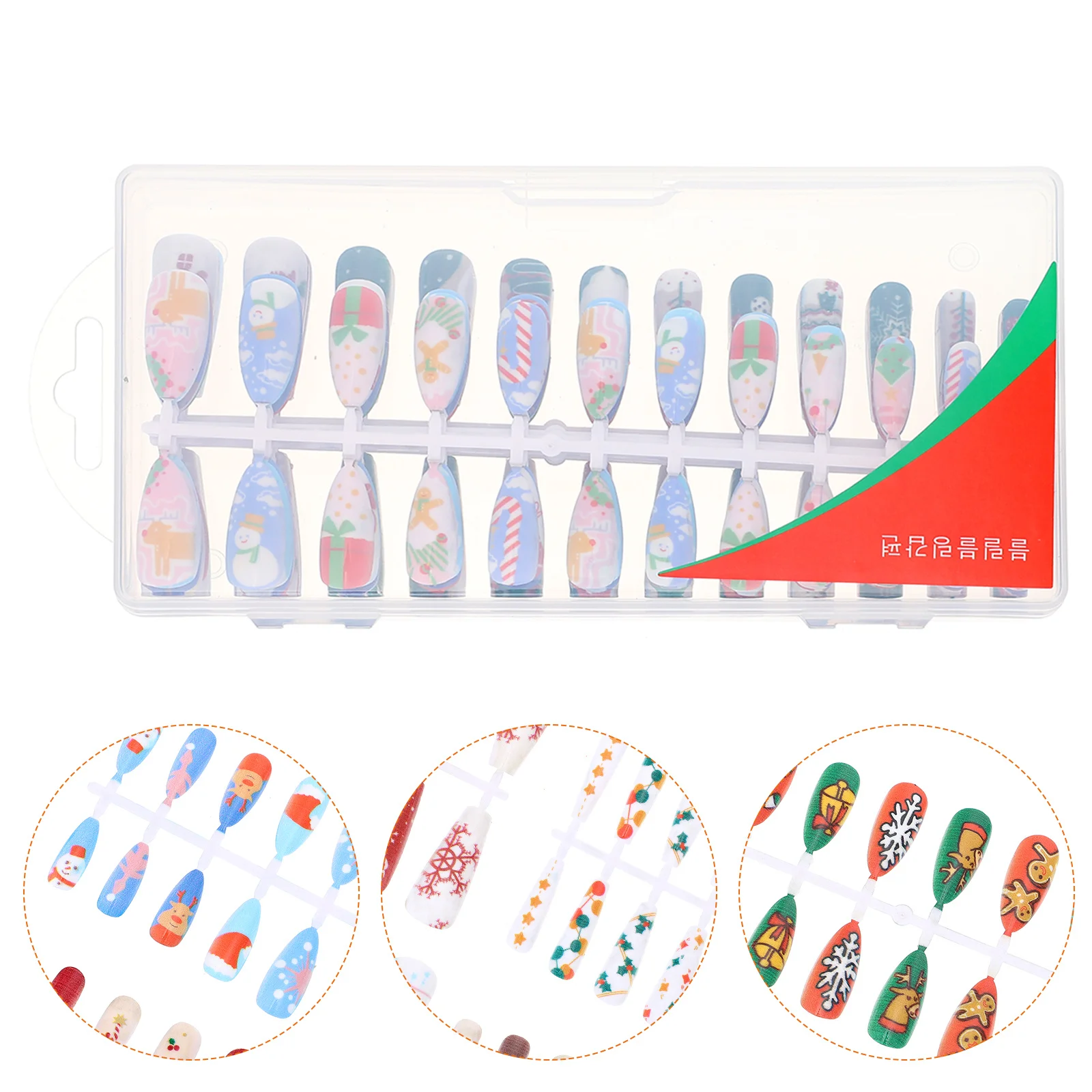 

288Pcs Christmas Festival False Nail Tips Xmas Artificial Manicure Fake Nails