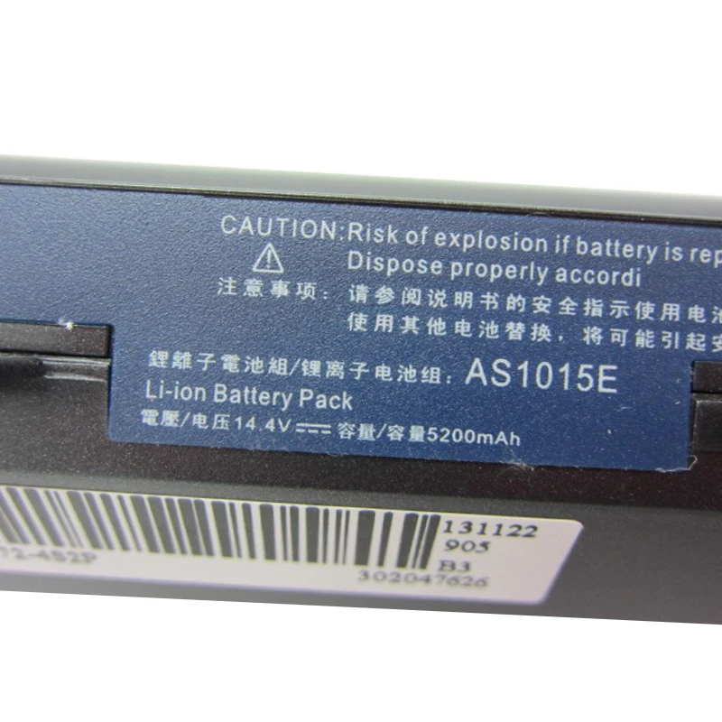 Фото Аккумулятор AS10I5E AS09B35 AS09B3E AS09B56 AS09B58 AS1015E 5200 мАч для Aspire 3935 Series, TravelMate 8372, 8372TG, 8481G, 8481T, 8481TG №4