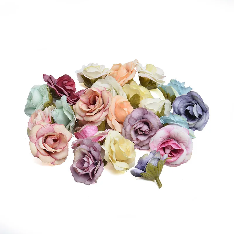 

10pcs Artificial Rose Flower Silk Heads Decorative Scrapbooking for Home Decor Wedding Birthday Decoration Fake Rose Flowers
