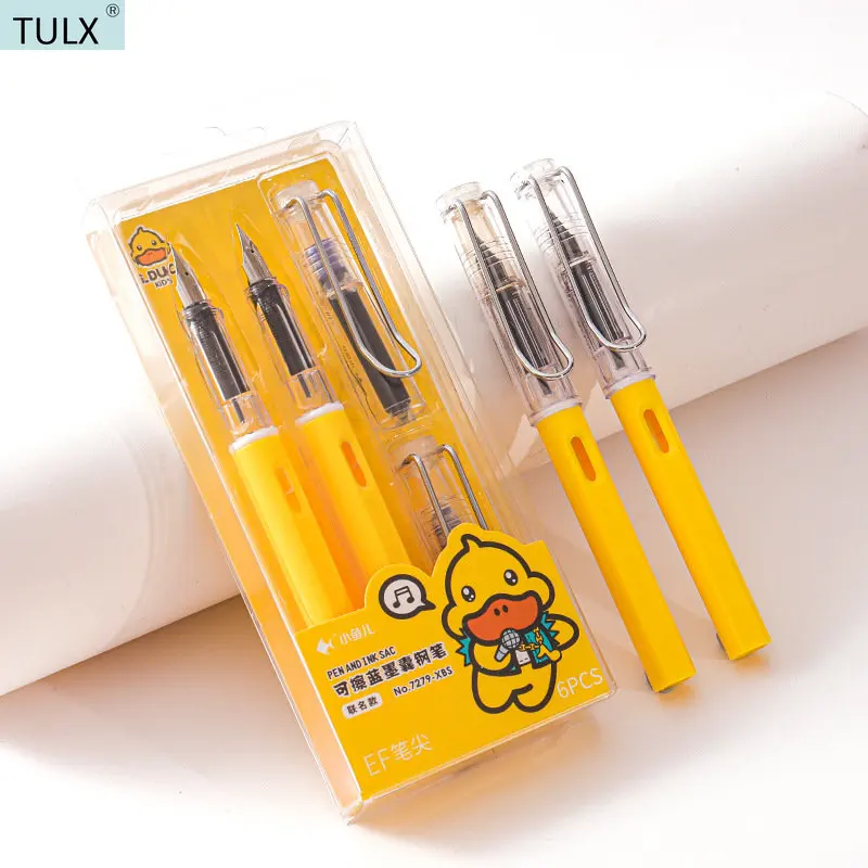 

TULX 2PCS office supplies fountain pen school supplies kawaii fountain pens cute pens stationery supplies
