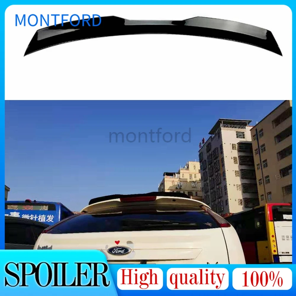 

For Ford Focus Spoiler 2007-2018 ABS Plastic Unpainted Color Rear Roof Spoiler Wing Trunk Lip Boot Cover Car Styling