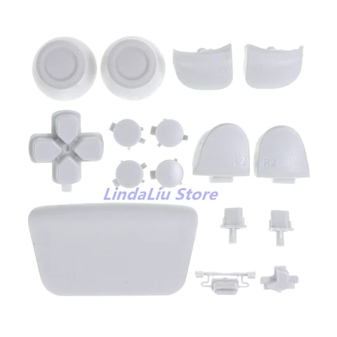 1 комплект однотонной D-пад R1 L1 R2 L2 Направляющая клавиша ABXY Кнопки Джойстик Крышка для PlayStation 5 PS5 Контроллер V2.0 Полный набор кнопок