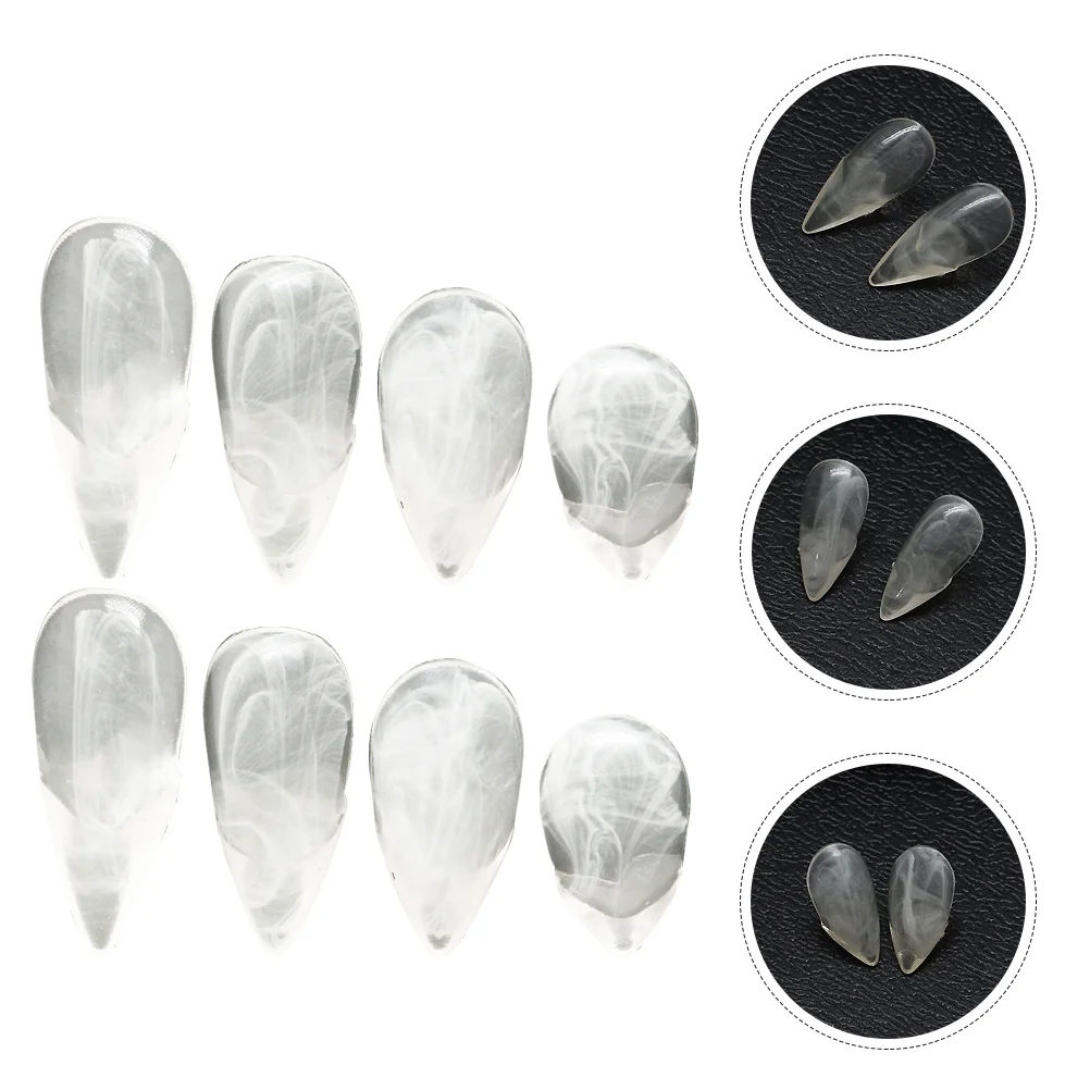 

4 Pairs Vampire Dentures Halloween Fake Teeth Zombie Fangs Realistic Toys Creative For Cosplay