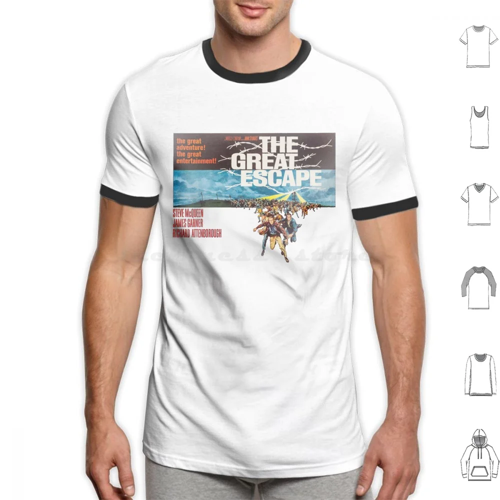 

Постер фильма «The Great Escape», футболка 6Xl, хлопковая классная футболка The Great Ecape 1963, 1960S, 60S, Ww2, Вторая мировая война, фильмы по второй мировой войне