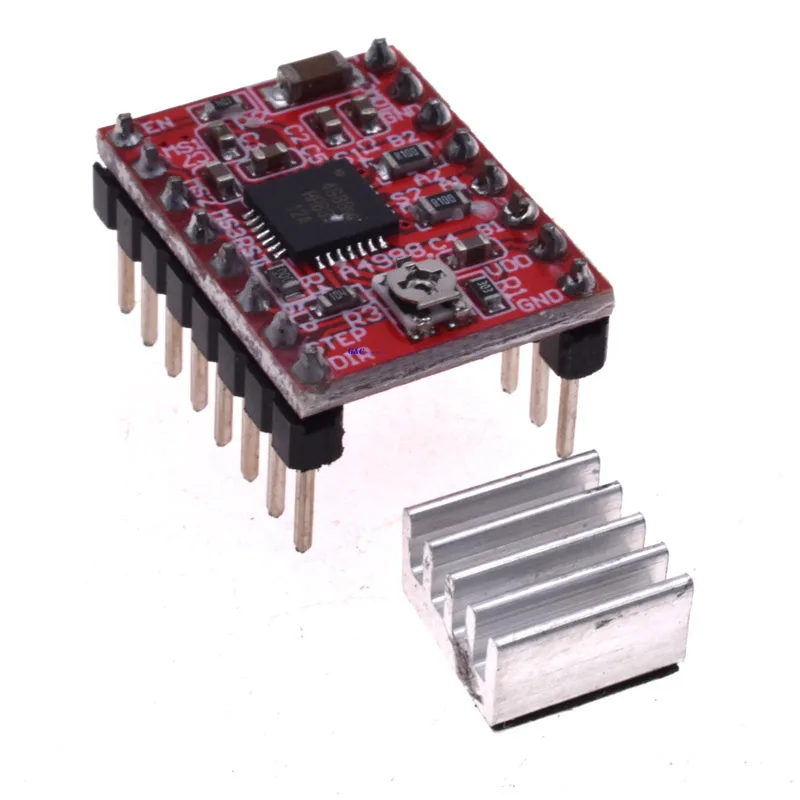 

Запчасти для 3D-принтера StepStick A4988 Драйвер шагового двигателя с теплоотводом Reprap RAMPS Reprap 4-слойная печатная плата Сделай Сам Электроника