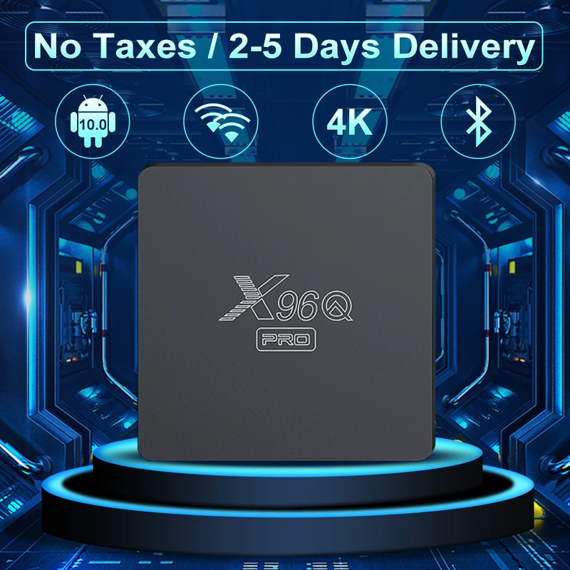 

X96Q PRO Smart TV box Android 10.0 TV BOX Allwinner H313 Quad Core 2.4G 5G WIFI H.265 4K Media Player X96 Android TV Set top box