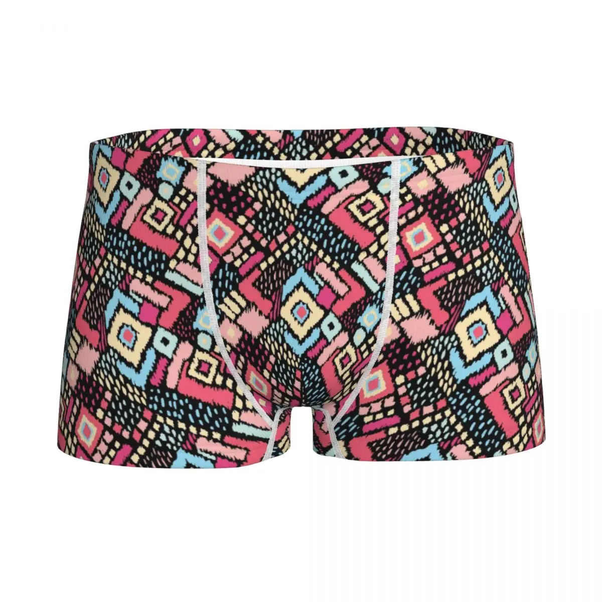 Ikat Geometric Folklore Children Boys Underwear Cotton Shorts Panties Aztec Style Men Boxer Cute Underpants Shorts