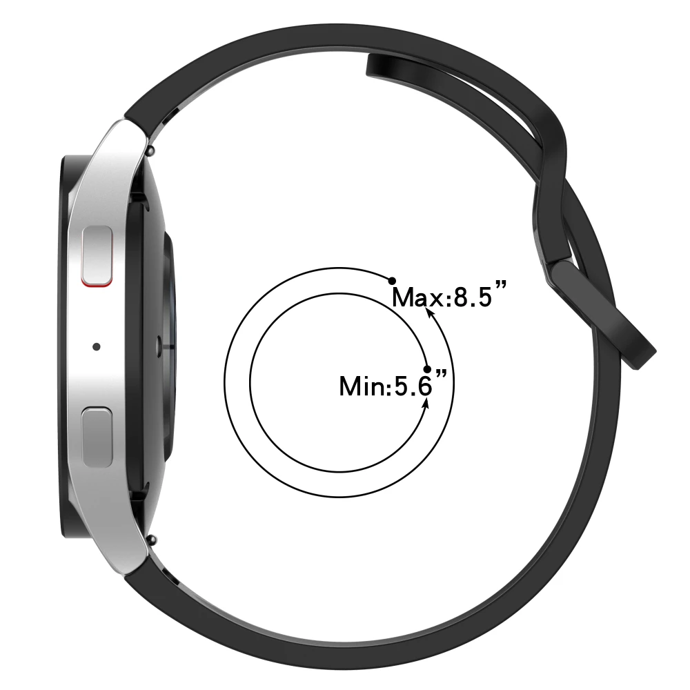Фото Силиконовый ремешок для Samsung Galaxy Watch 4/5/6/7 44 мм 40 мм /6-4 Classic 47 мм 43 мм 42 мм 46 мм/5 Pro 45 мм, спортивный браслет, аксессуары №5