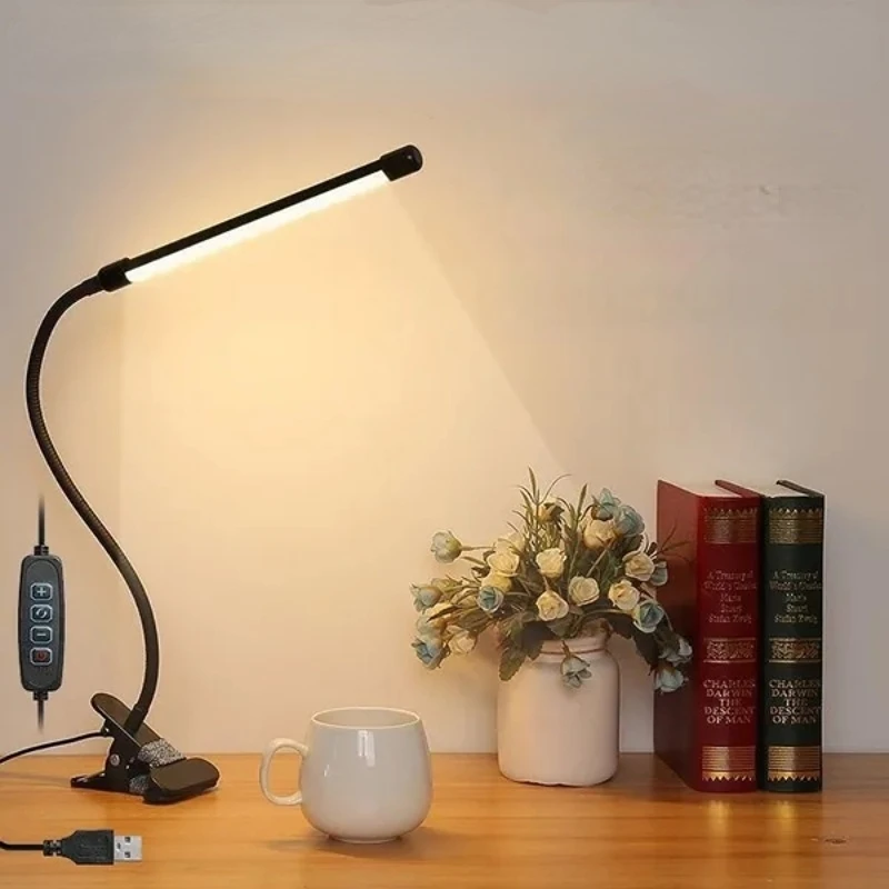 

Портативная Настольная лампа с металлическим зажимом, USB-зажимом