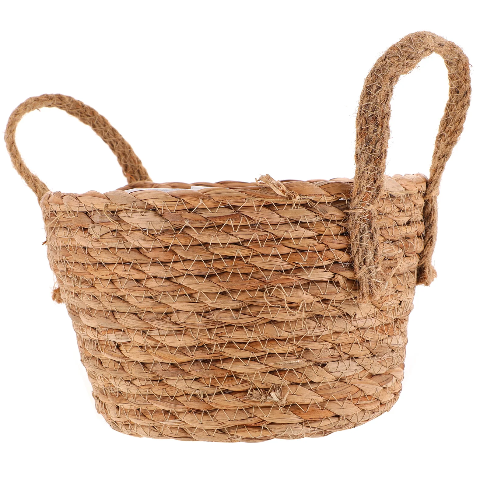 

Flower Basket Woven Planter Hand Woven Weaving Basket Decorative Flower Basket Woven Storage Basket