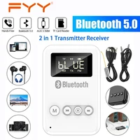 usb bluetooth 5 0 transmitter receiver a2dp aux 3 5mm rca jack usb wireless adapter support tf card fm outputs for tv pc car