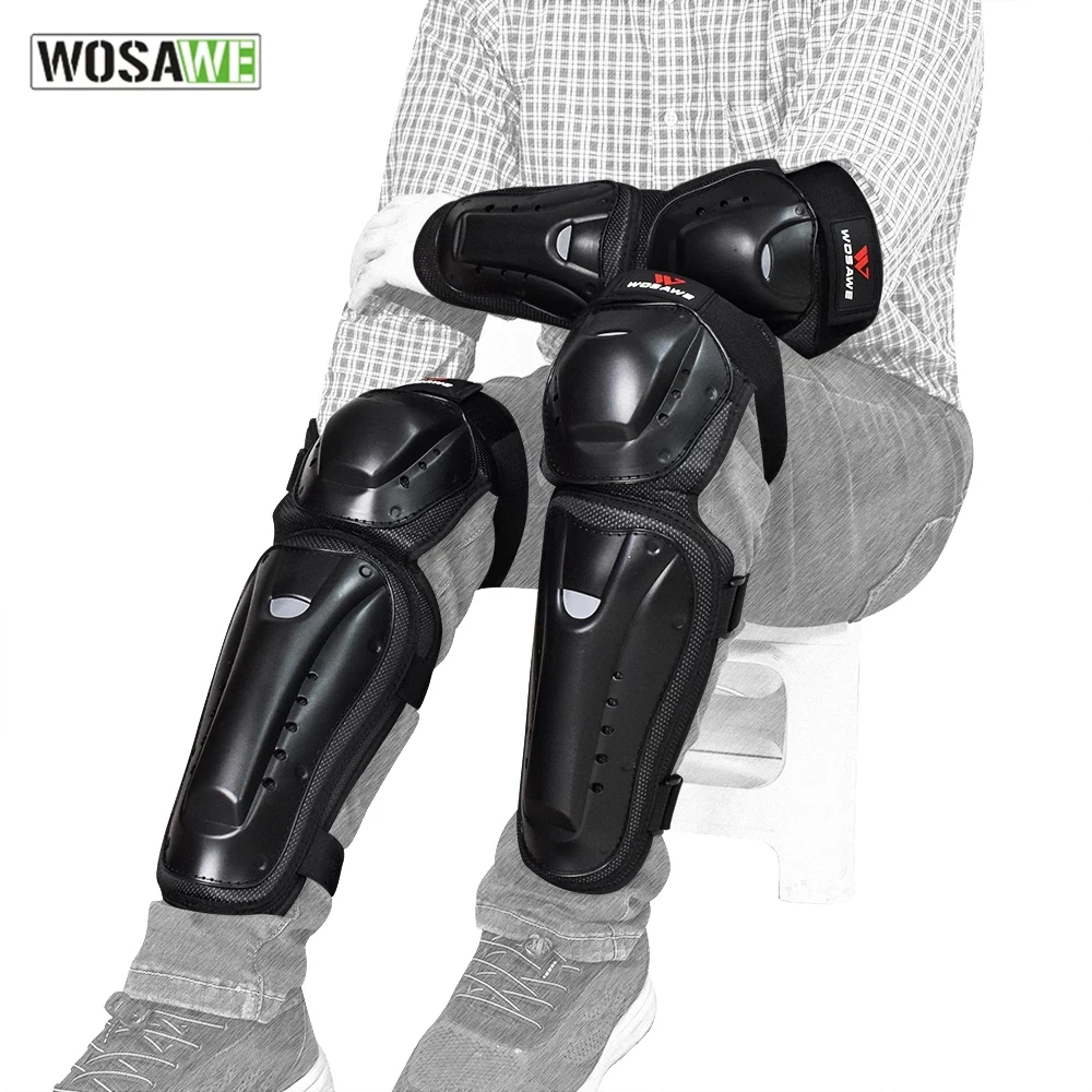 

WOSAWE MTB Kneepad Set Motorcycle Knee Pads Protector Motocross Snowboard Skateboard Ski Roller Hockey Sports Protection Support