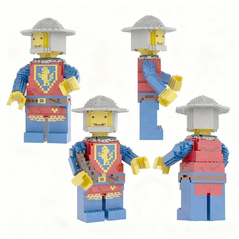 2245 деталей MOC Замок Рыцарей-Львов, фигурка Макси Крестоносца Леона, модель из строительных блоков, рождественский подарок, коллекция строительных конструкций, 3D-арт. (art.: 3920dcd4e20d4) - 3920dcd4e20d4