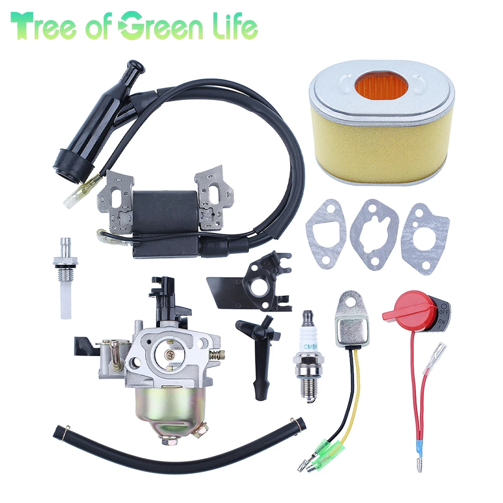 

Carburetor Ignition Coil Spark Plug Air Filter Kit For Honda Gx160 5.5Hp & Gx200 6.5Hp Engines