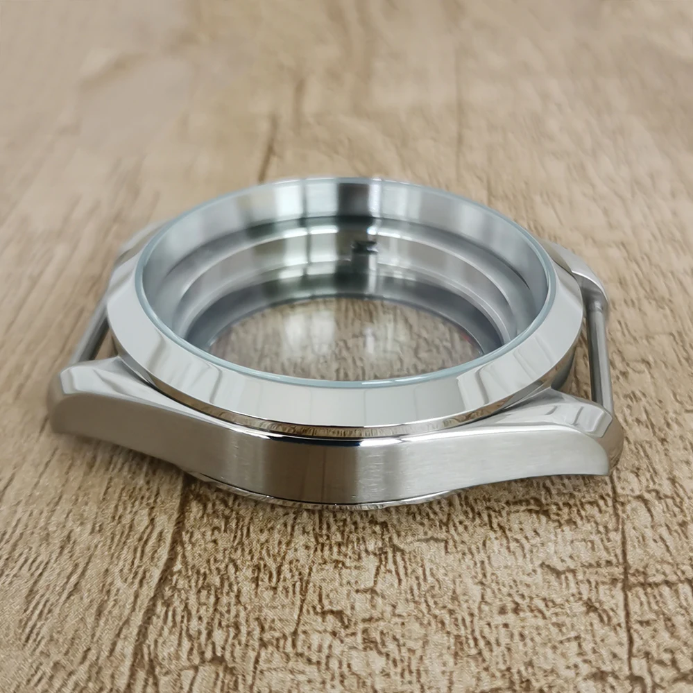 41MM steel case sapphire glass fits 33.5MM dial for NH35 movement mechanical watch conversion accessories