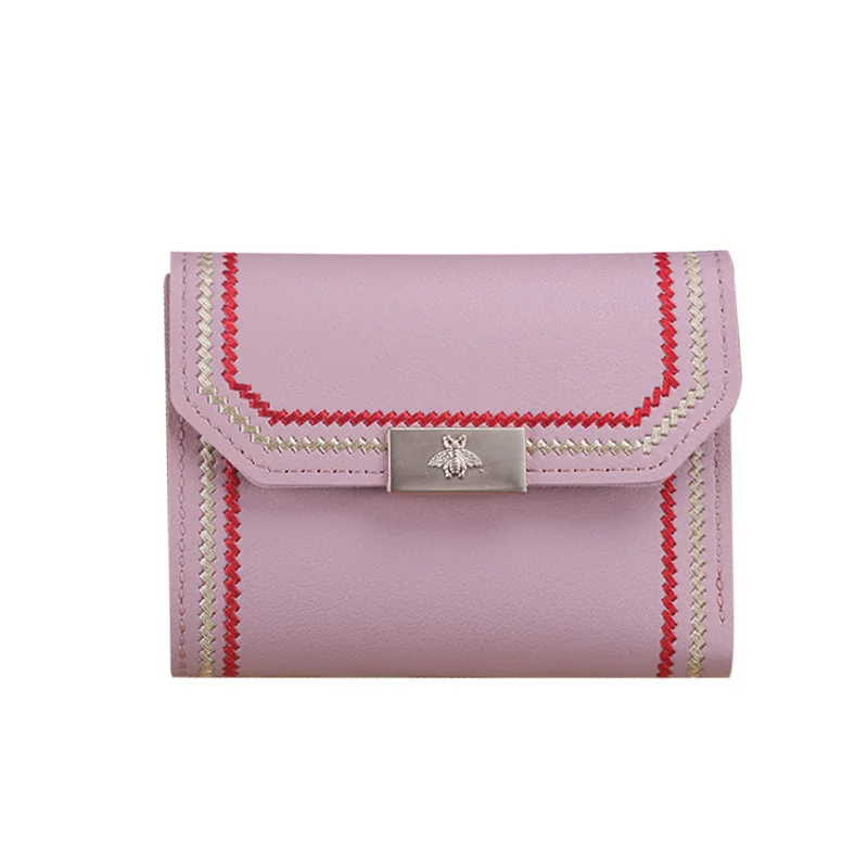 Wallets for Women Short Fashion Card Holder  PU Leather Foldable Coin Purse Money Clip Bag