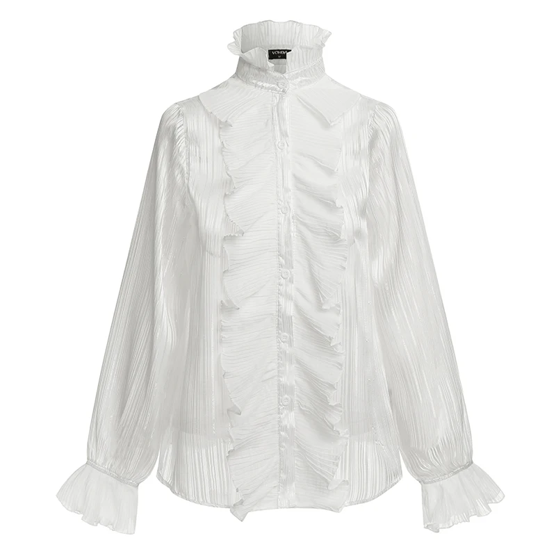 

Women Tunic Tops Korean Summer White Blouses Long Sleeve Office Shirt Loose Casual Feminina Female Casual Top 2022 Fashion