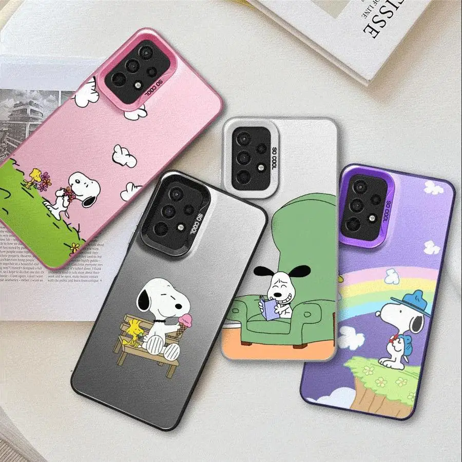 Милый чехол для телефона S-Snoopys Samsung Galaxy A55 A54 A53 A35 A52 A34 A33 A32 A15 A14 A13 A12 A11 A22 5G Funda
