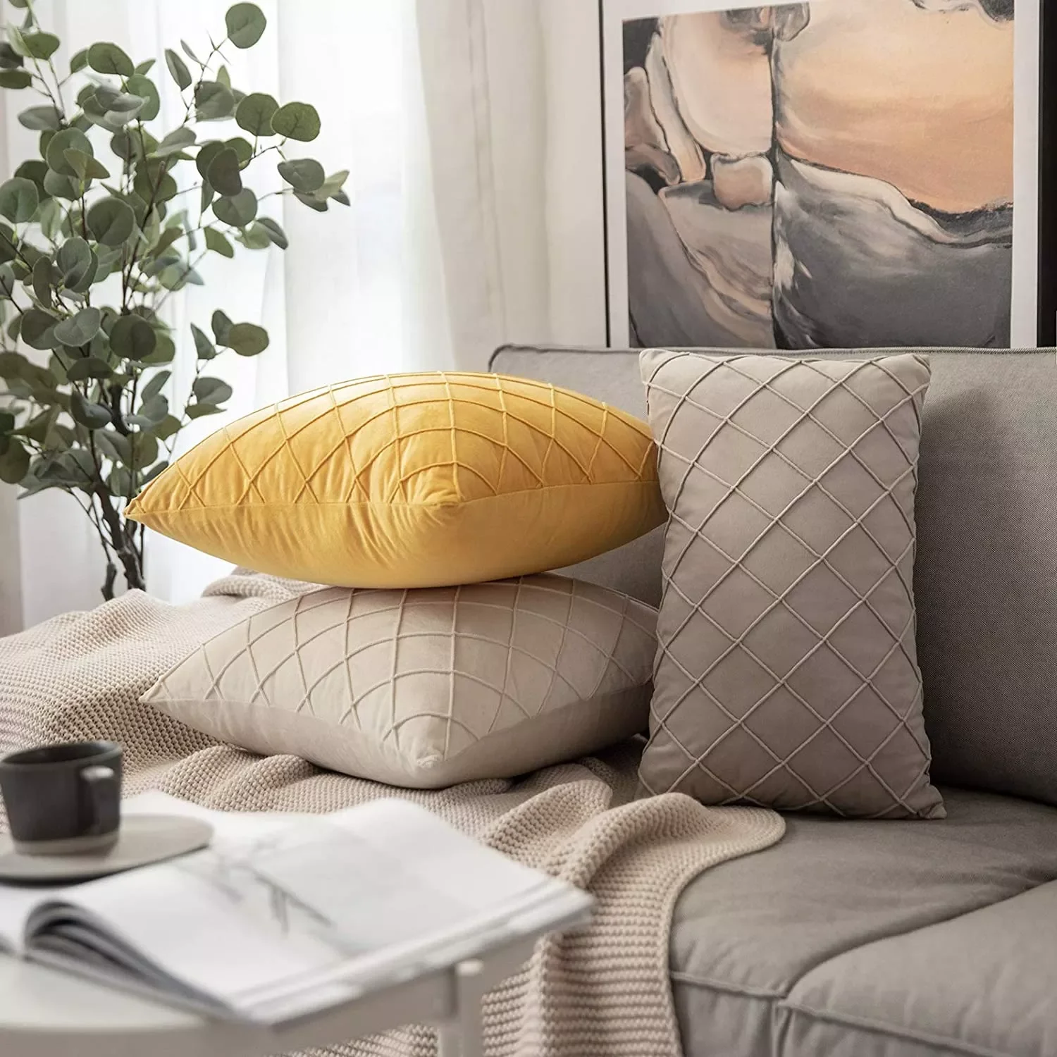 

Cushion Cover Velvet Pillow Cover Boho Decorative Pillows for Sofa Home Decor Polyester Blend 45x45cm Pillowcase