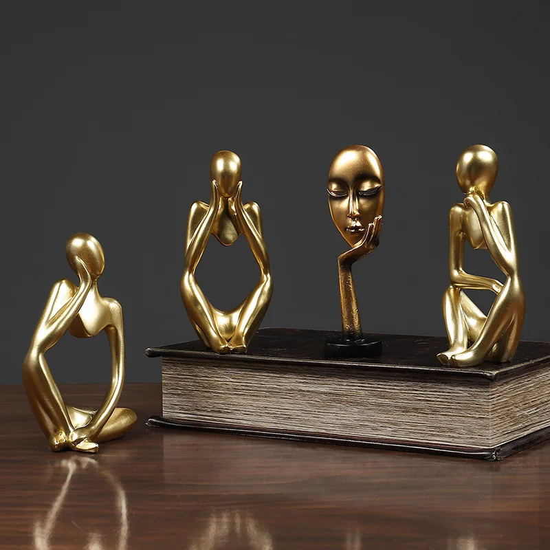 

Null BBA Thinker Abstract Statues Sculptures Yoga Figurine Nordic Living Room Home Decor Decoration Accessories Desk Ornaments