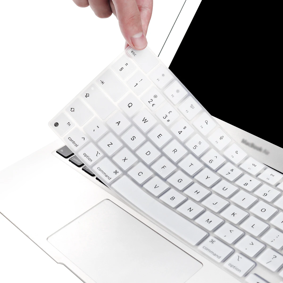 Силиконовый чехол для клавиатуры с раскладкой ЕС Macbook pro 14 M1 M2 M3 A2442 A2485 A2779 A2780 A2991