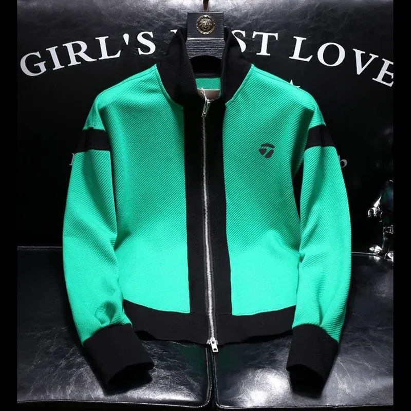 

2022 Golf Jacket New Autumn Men Golf Wear Stand-up Clothes Windbreak Sweatshirt Tops Korea fashion outwear Golf Best Men Uniform