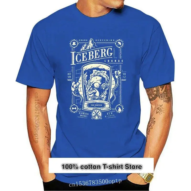 

Camiseta de algodón para hombre, camisa informal de pesca, a la moda, de Iceberg Lounge Penguin, de verano