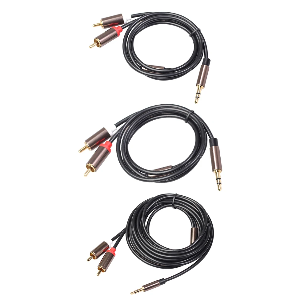 Адаптер аудиокабеля 3 5 мм Джек 2 RCA штекер 1/8 дюйма на 2RCA Стандартный AUX провод для