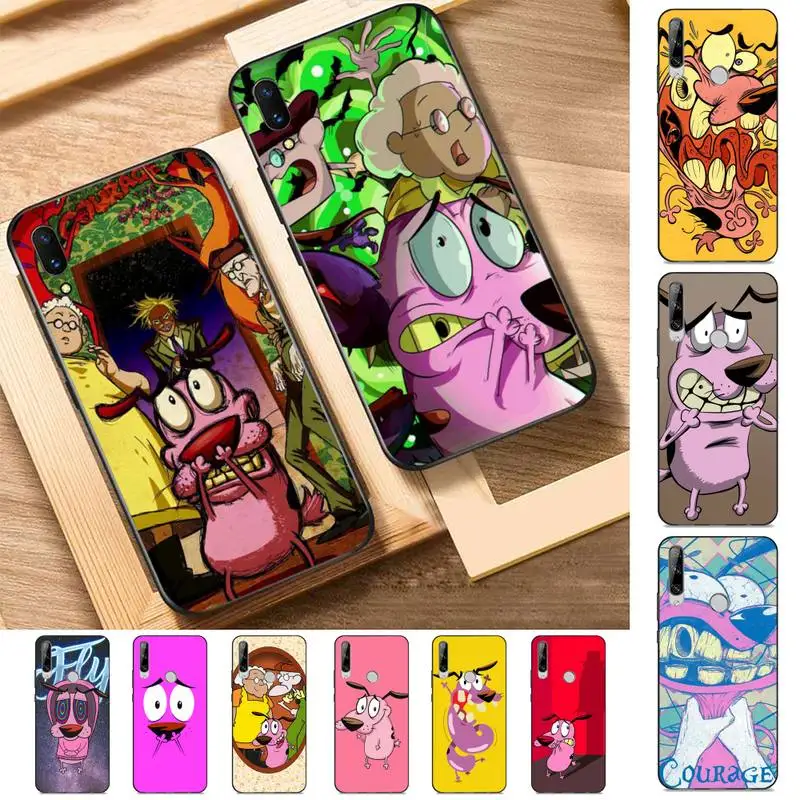 

MINISO Dog-Courage-The-Cowardly Phone Case for Huawei Y 6 9 7 5 8s prime 2019 2018 enjoy 7 plus