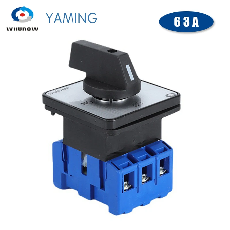 Фото YMD11-63T ВКЛ./ВЫКЛ. 690 В 63 А серебристый контакт 3 фазы 3 P поворотный переключатель кулачковый переключатель прерыватель изолятор отсоединяющий ... №1