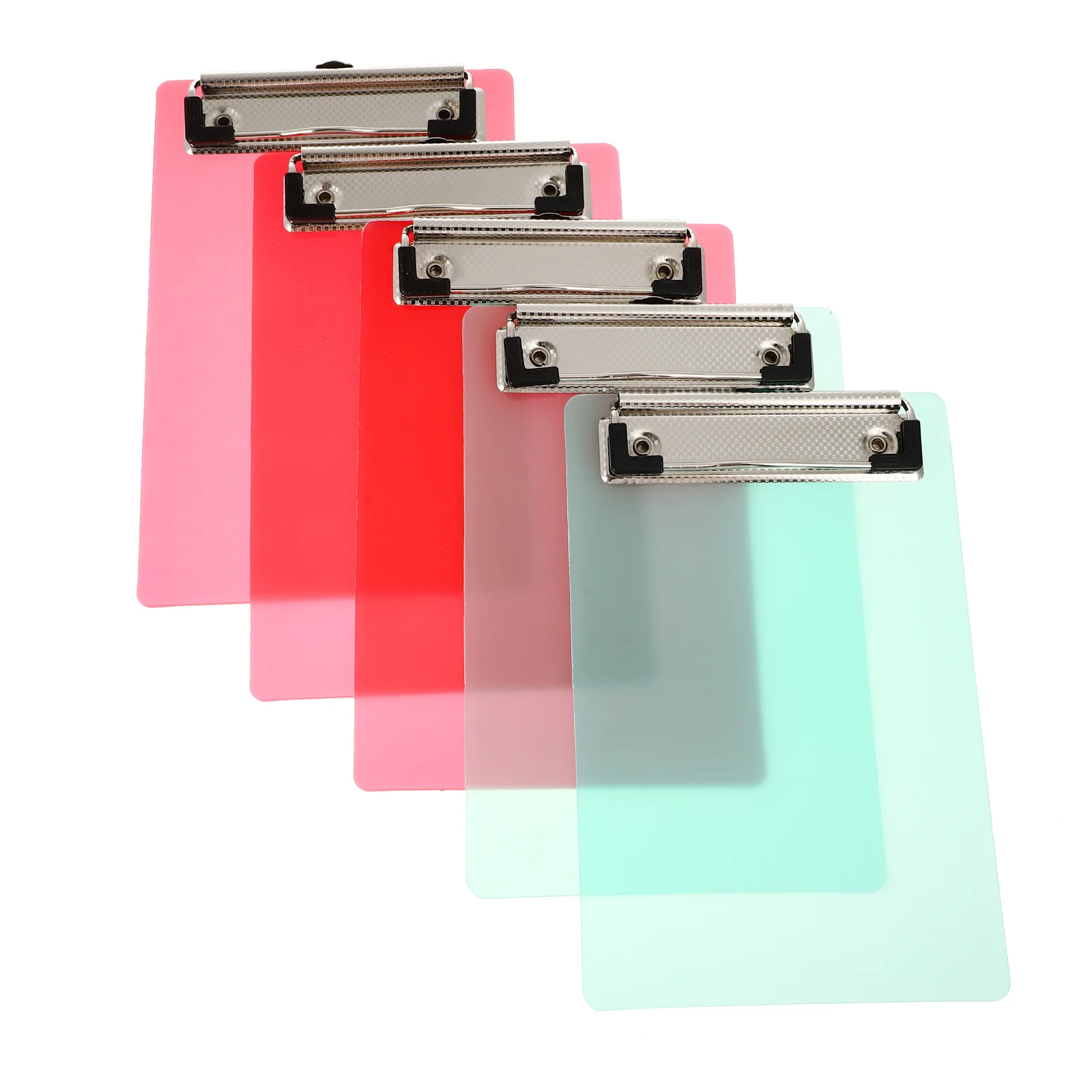 

5 Pack Clip Boards Transparent Clipboard Colored File Folders Flowers Office Decor
