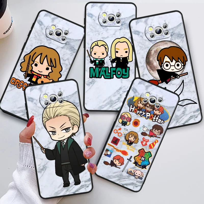 

P-Potters Cartoon Design-Harriess Phon Case For Xiaomi POCO C50 C40 C31 C3 M5S X4 M4 M3 F4 F3 GT F2 F1 X3 NFC X2 Pro Black Cover