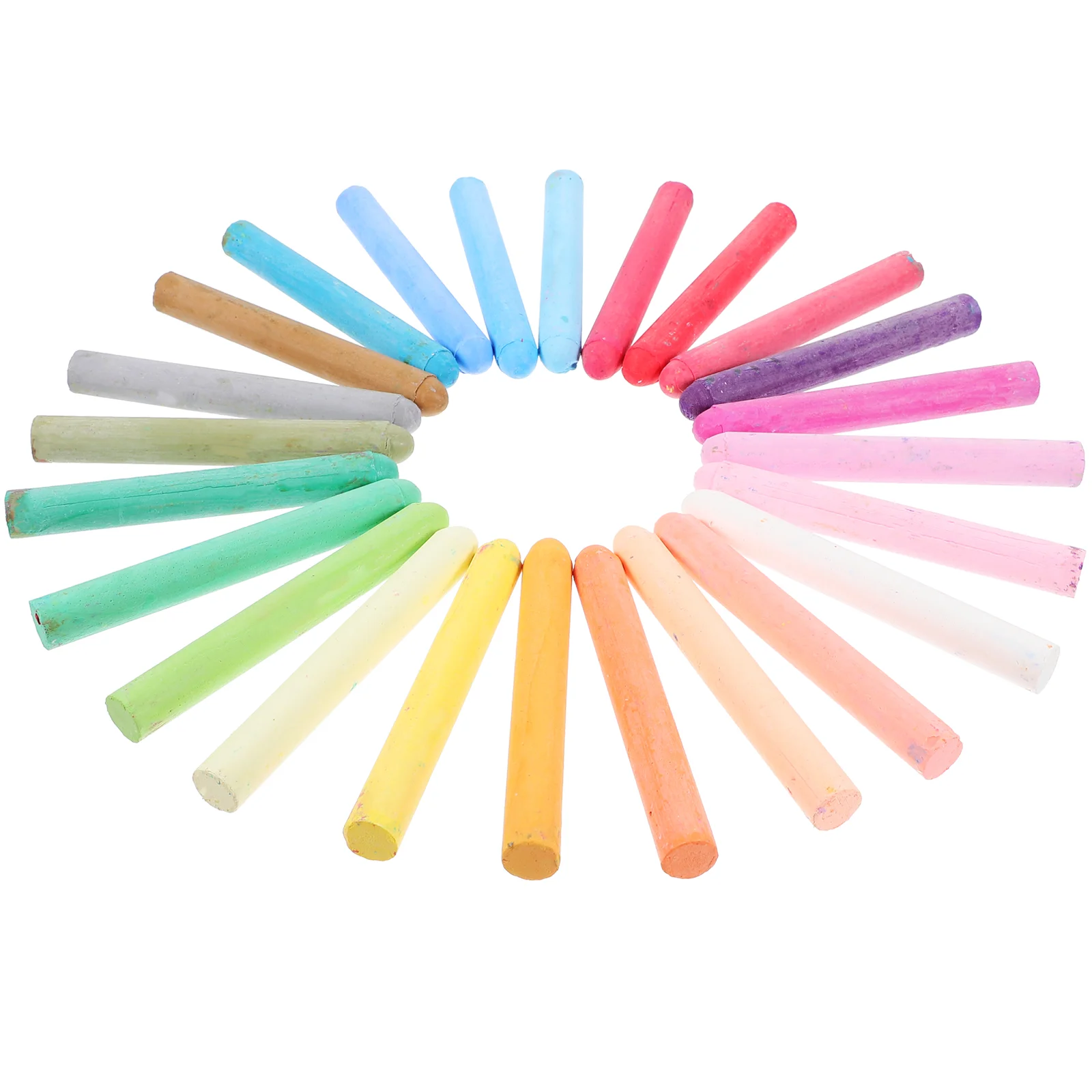 

24 Pcs Solid Chalk Erasable Kids Suit Portable Teacher Accessory Toner Colorful Child