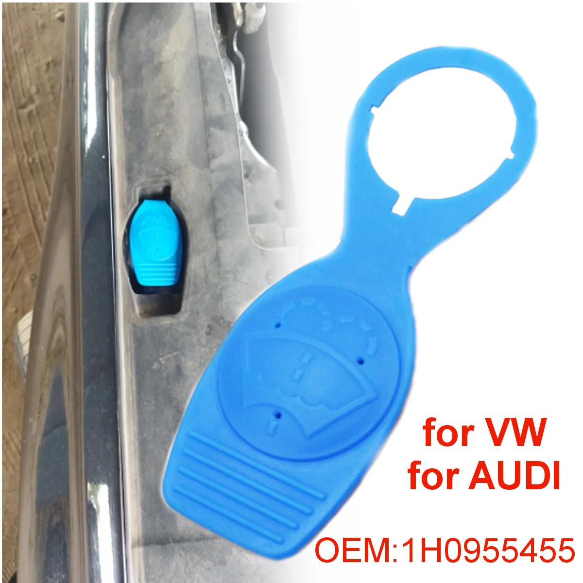 

1H0955455 Car Windscreen Wiper Washer Bottle Cap Fluid Reservoir Tank Lid for Audi TT A8 R8 RS for VW