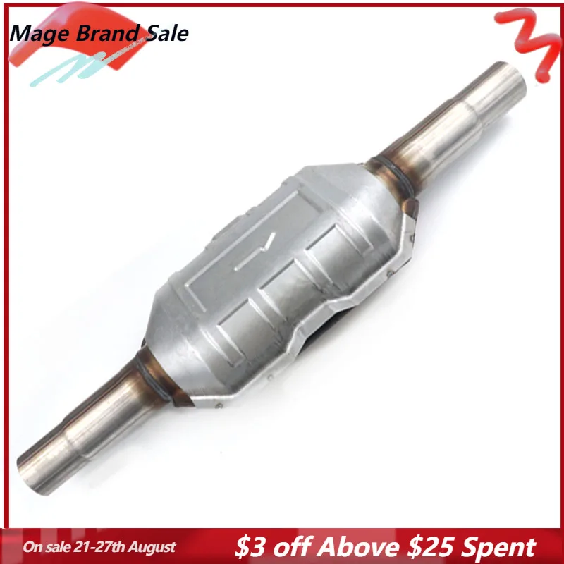 

Universal Car Catalytic Converters In/out 45-55mm Length 60cm Exhaust Systems Muffler Stainless Steel High Flow Performances