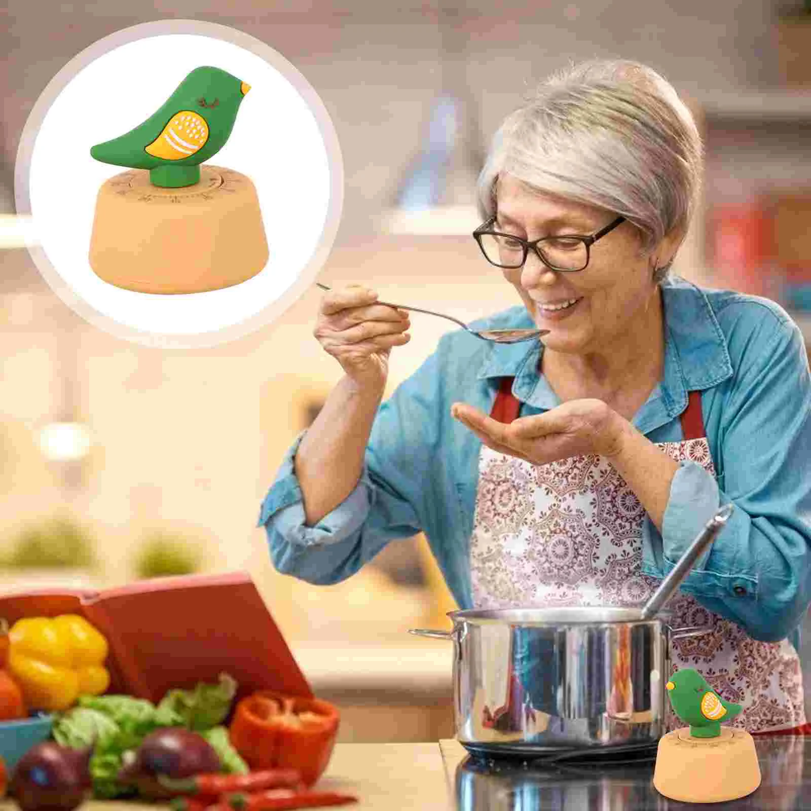 

Timer Kitchen Cooking Cartoon Clock Classroom Novelty Mechanical Baking Countdown Keeper Time Homework Chef Cookie Student Alarm