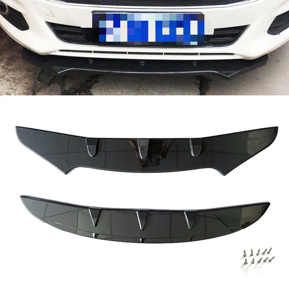 

Universal ABS Car Front Bumper Lip Spoiler car lip universal Diffuser Fins Body Kit Car-styling Diffuser car exterior protection