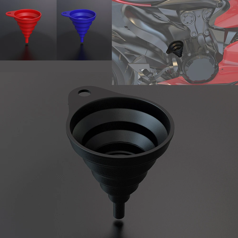 

Motorcycle Collapsible Silicone Funnel Oil Change Folding Hopper For Kawasaki ZR7 ZR7S W800/SE ZRX 1100 1200 ZX12R ZX6R ZX300R