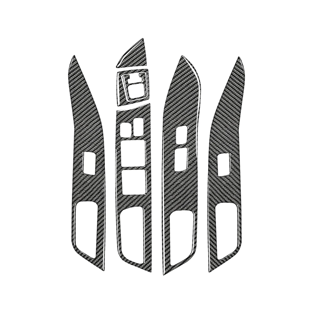 

For Mitsubishi Lancer 2008-2015 Carbon Fiber Car Window Lift Switch Panel Sticker Cover Door Button Trim Accessories,LHD