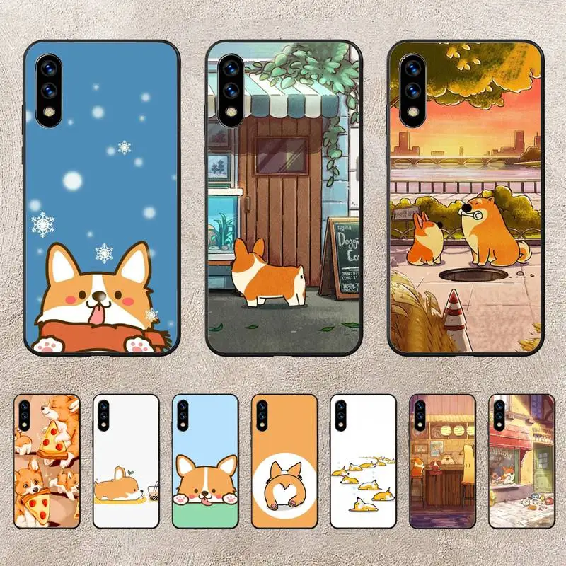 

Cute Corgi Phone Case For Huawei G7 G8 P7 P8 P9 P10 P20 P30 Lite Mini Pro P Smart Plus Cove Fundas